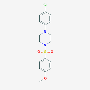 molecular formula C17H19ClN2O3S B239786 1-(4-Chlorophenyl)-4-[(4-methoxyphenyl)sulfonyl]piperazine 
