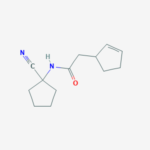 molecular formula C13H18N2O B2397870 N-(1-cyanocyclopentyl)-2-(cyclopent-2-en-1-yl)acetamide CAS No. 1625985-29-6