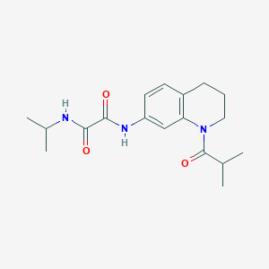molecular formula C18H25N3O3 B2397874 N1-(1-isobutyryl-1,2,3,4-tetrahydroquinolin-7-yl)-N2-isopropyloxalamide CAS No. 941893-95-4