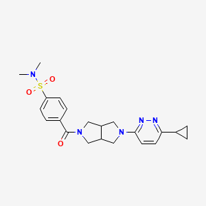4-[2-(6-Cyclopropylpyridazin-3-yl)-1,3,3a,4,6,6a-hexahydropyrrolo[3,4-c]pyrrole-5-carbonyl]-N,N-dimethylbenzenesulfonamide