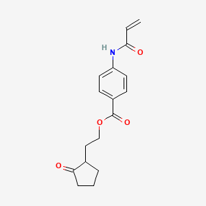 molecular formula C17H19NO4 B2397888 2-(2-Oxocyclopentyl)ethyl 4-(prop-2-enoylamino)benzoate CAS No. 2361717-71-5