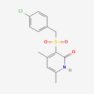3-[(4-Chlorobenzyl)sulfonyl]-4,6-dimethyl-2-pyridinol