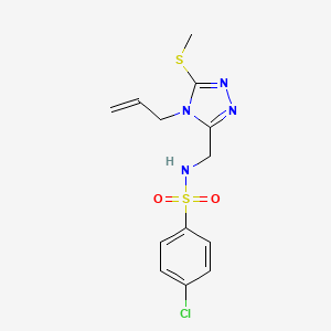 N-{[4-allyl-5-(methylsulfanyl)-4H-1,2,4-triazol-3-yl]methyl}-4-chlorobenzenesulfonamide