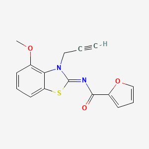 molecular formula C16H12N2O3S B2397902 N-(4-methoxy-3-prop-2-ynyl-1,3-benzothiazol-2-ylidene)furan-2-carboxamide CAS No. 868377-65-5