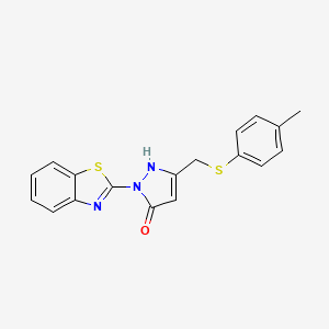 1-(1,3-benzothiazol-2-yl)-3-{[(4-methylphenyl)thio]methyl}-1H-pyrazol-5-ol