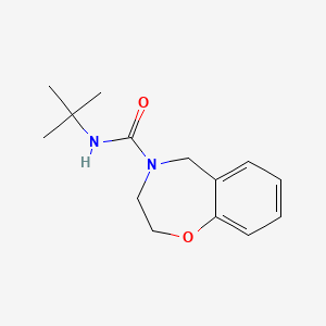 molecular formula C14H20N2O2 B2397905 N-(tert-butyl)-2,3-dihydrobenzo[f][1,4]oxazepine-4(5H)-carboxamide CAS No. 1779337-33-5
