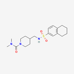 N,N-dimethyl-4-((5,6,7,8-tetrahydronaphthalene-2-sulfonamido)methyl)piperidine-1-carboxamide