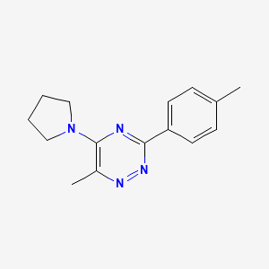 6-Methyl-3-(4-methylphenyl)-5-(1-pyrrolidinyl)-1,2,4-triazine