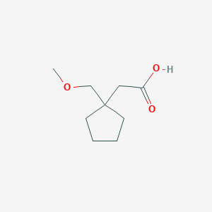 molecular formula C9H16O3 B2397914 2-[1-(Methoxymethyl)cyclopentyl]acetic acid CAS No. 1889645-27-5