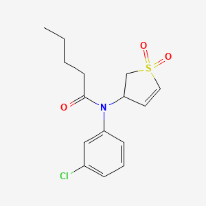 N-(3-chlorophenyl)-N-(1,1-dioxido-2,3-dihydrothiophen-3-yl)pentanamide