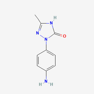molecular formula C9H10N4O B2397916 2-(4-氨基苯基)-5-甲基-2,4-二氢-3H-1,2,4-三唑-3-酮 CAS No. 2230799-15-0