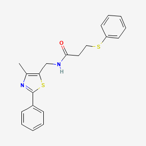 molecular formula C20H20N2OS2 B2397922 N-((4-甲基-2-苯并噻唑-5-基)甲基)-3-(苯硫基)丙酰胺 CAS No. 1421530-09-7