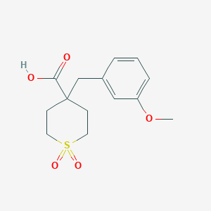 molecular formula C14H18O5S B2397924 4-(3-甲氧基苄基)四氢-2H-噻吩-4-羧酸1,1-二氧化物 CAS No. 1993099-15-2