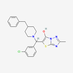 B2397925 5-((4-Benzylpiperidin-1-yl)(3-chlorophenyl)methyl)-2-methylthiazolo[3,2-b][1,2,4]triazol-6-ol CAS No. 851969-36-3