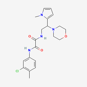 molecular formula C20H25ClN4O3 B2397929 N1-(3-氯-4-甲基苯基)-N2-(2-(1-甲基-1H-吡咯-2-基)-2-吗啉乙基)草酰胺 CAS No. 1049375-91-8