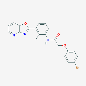 molecular formula C21H16BrN3O3 B239793 2-(4-bromophenoxy)-N-(2-methyl-3-[1,3]oxazolo[4,5-b]pyridin-2-ylphenyl)acetamide 