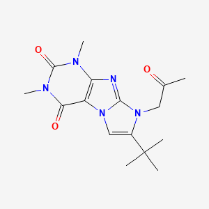 B2397933 7-(tert-butyl)-1,3-dimethyl-8-(2-oxopropyl)-1H-imidazo[2,1-f]purine-2,4(3H,8H)-dione CAS No. 919032-23-8