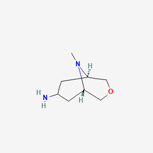molecular formula C8H16N2O B2397936 外消旋-7-氨基-9-甲基-3-氧杂-9-氮杂双环[3.3.1]壬烷 CAS No. 1187389-91-8