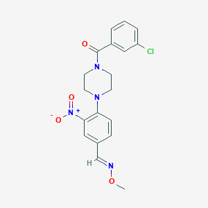 4-[4-(3-chlorobenzoyl)piperazino]-3-nitrobenzenecarbaldehyde O-methyloxime