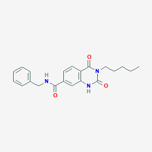 N-benzyl-2,4-dioxo-3-pentyl-1,2,3,4-tetrahydroquinazoline-7-carboxamide