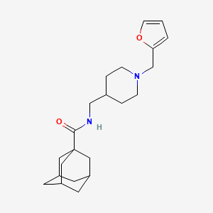 molecular formula C22H32N2O2 B2397943 (3r,5r,7r)-N-((1-(furan-2-ylmethyl)piperidin-4-yl)methyl)adamantane-1-carboxamide CAS No. 954020-93-0