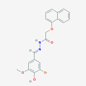 N'-[(E)-(3-bromo-4-hydroxy-5-methoxyphenyl)methylidene]-2-(naphthalen-1-yloxy)acetohydrazide