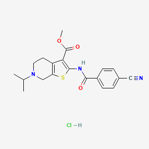 Methyl 2-(4-cyanobenzamido)-6-isopropyl-4,5,6,7-tetrahydrothieno[2,3-c]pyridine-3-carboxylate hydrochloride