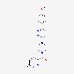 molecular formula C20H20N6O3 B2397961 6-(4-(6-(4-methoxyphenyl)pyridazin-3-yl)piperazine-1-carbonyl)pyridazin-3(2H)-one CAS No. 1207049-80-6