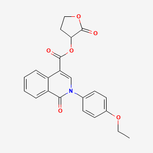 molecular formula C22H19NO6 B2397964 2-Oxotetrahydrofuran-3-yl 2-(4-ethoxyphenyl)-1-oxo-1,2-dihydroisoquinoline-4-carboxylate CAS No. 1030096-17-3