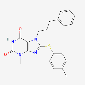 3-Methyl-8-(4-methylphenyl)sulfanyl-7-(3-phenylpropyl)purine-2,6-dione