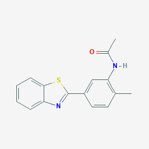 molecular formula C16H14N2OS B239798 N-[5-(1,3-benzothiazol-2-yl)-2-methylphenyl]acetamide 