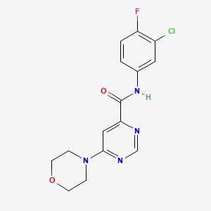 N-(3-chloro-4-fluorophenyl)-6-morpholinopyrimidine-4-carboxamide