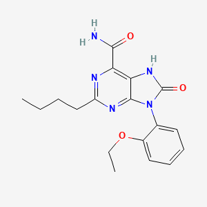 molecular formula C18H21N5O3 B2397987 2-butyl-9-(2-ethoxyphenyl)-8-oxo-8,9-dihydro-7H-purine-6-carboxamide CAS No. 899742-44-0