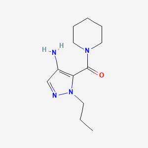 molecular formula C12H20N4O B2397992 5-(Piperidin-1-ylcarbonyl)-1-propyl-1H-pyrazol-4-amine CAS No. 2101196-14-7