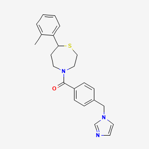 (4-((1H-imidazol-1-yl)methyl)phenyl)(7-(o-tolyl)-1,4-thiazepan-4-yl)methanone