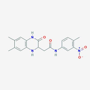 2-(6,7-dimethyl-3-oxo-1,2,3,4-tetrahydroquinoxalin-2-yl)-N-(4-methyl-3-nitrophenyl)acetamide