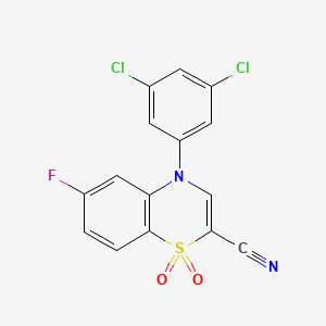 4-(3,5-dichlorophenyl)-6-fluoro-4H-1,4-benzothiazine-2-carbonitrile 1,1-dioxide