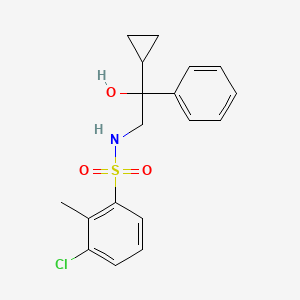 molecular formula C18H20ClNO3S B2398019 3-chloro-N-(2-cyclopropyl-2-hydroxy-2-phenylethyl)-2-methylbenzenesulfonamide CAS No. 1421467-26-6