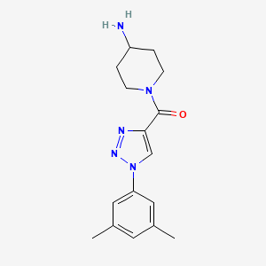 molecular formula C16H21N5O B2398021 1-{[1-(3,5-dimethylphenyl)-1H-1,2,3-triazol-4-yl]carbonyl}piperidin-4-amine CAS No. 1351810-19-9