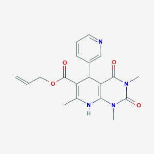 molecular formula C19H20N4O4 B2398024 Allyl 1,3,7-trimethyl-2,4-dioxo-5-(pyridin-3-yl)-1,2,3,4,5,8-hexahydropyrido[2,3-d]pyrimidine-6-carboxylate CAS No. 622362-37-2