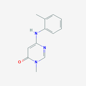 molecular formula C12H13N3O B2398029 3-甲基-6-(邻甲苯氨基)嘧啶-4(3H)-酮 CAS No. 2309728-28-5