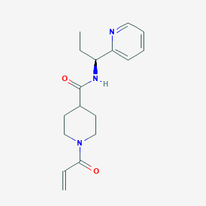 1-Prop-2-enoyl-N-[(1S)-1-pyridin-2-ylpropyl]piperidine-4-carboxamide