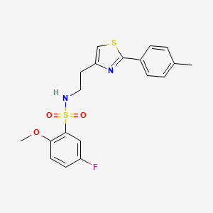 5-fluoro-2-methoxy-N-(2-(2-(p-tolyl)thiazol-4-yl)ethyl)benzenesulfonamide