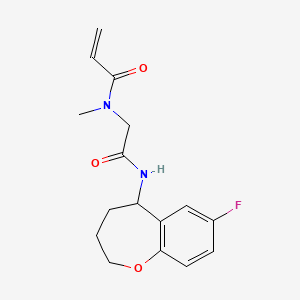 molecular formula C16H19FN2O3 B2398040 N-[2-[(7-Fluoro-2,3,4,5-tetrahydro-1-benzoxepin-5-yl)amino]-2-oxoethyl]-N-methylprop-2-enamide CAS No. 2200062-09-3
