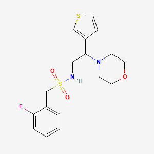 1-(2-fluorophenyl)-N-(2-morpholino-2-(thiophen-3-yl)ethyl)methanesulfonamide