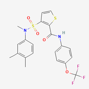 3-(N-(3,4-dimethylphenyl)-N-methylsulfamoyl)-N-(4-(trifluoromethoxy)phenyl)thiophene-2-carboxamide