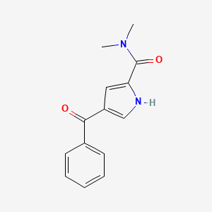 molecular formula C14H14N2O2 B2398050 4-benzoyl-N,N-dimethyl-1H-pyrrole-2-carboxamide CAS No. 303995-89-3