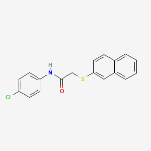molecular formula C18H14ClNOS B2398059 N-(4-chlorophenyl)-2-naphthalen-2-ylsulfanylacetamide CAS No. 321945-88-4