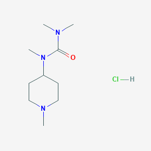 molecular formula C10H22ClN3O B2398064 1,1,3-三甲基-3-(1-甲基哌啶-4-基)脲；盐酸盐 CAS No. 2402830-85-5