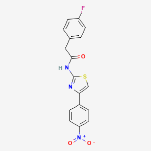 2-(4-fluorophenyl)-N-(4-(4-nitrophenyl)thiazol-2-yl)acetamide